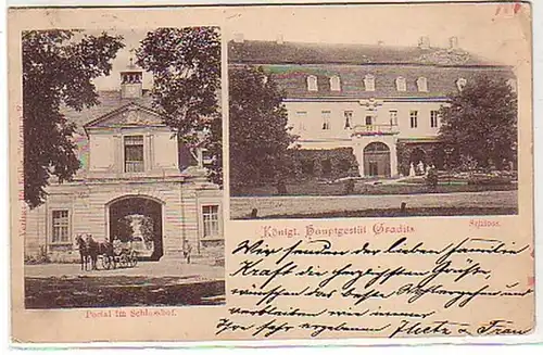 32749 Mehrbild Ak Königl. Hauptgestüt Graditz 1905