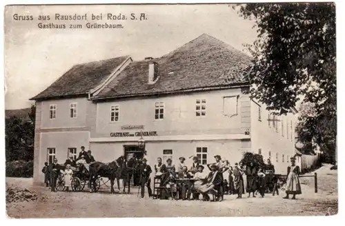 32735 Ak Gruß aus Rausdorf bei Roda S.-A. Gasthof 1916