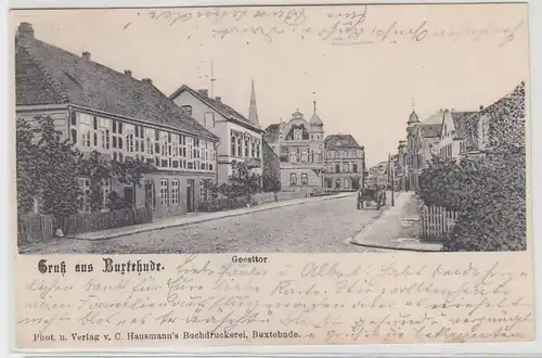 32730 Ak Gruß aus Buxtehude Geesttor 1904