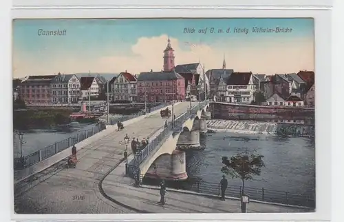 32719 Ak Cannstatt mit König Wilhelm Brücke um 1910