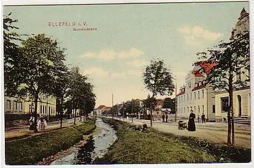 32717 Ak Ellefeld im Vogtland Gemeindeamt um 1910