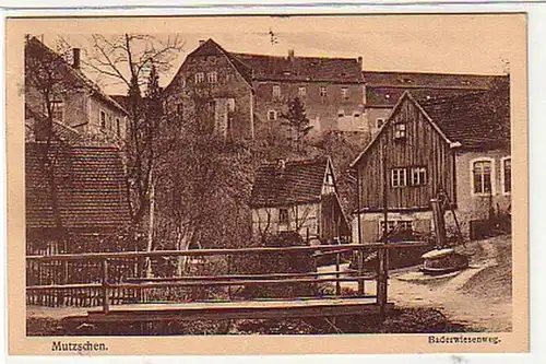 32673 Ak Mutzschen Baderwiesenweg um 1920
