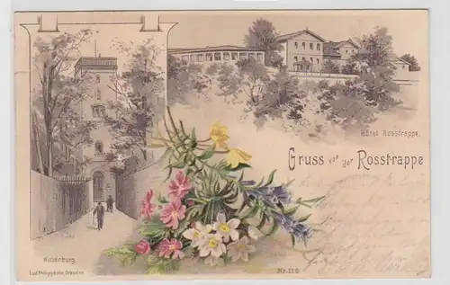 32661 Ak Salutation de l'hôtel Rosstrappe etc. 1902
