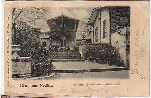 32660 Ak Salutation de Nedlitz Restaurant Schweizerhaus 1899