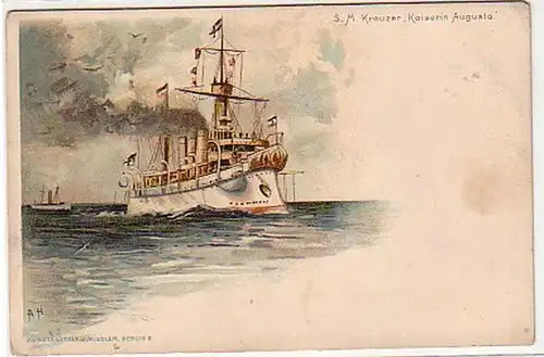 32656 Ak S.M. Kreuzer "Empereur Augusta" vers 1900