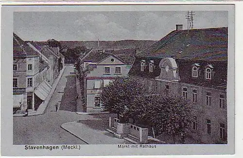 32651 Ak Stavenhagen à Meckl. Marché avec hôtel de ville vers 1926