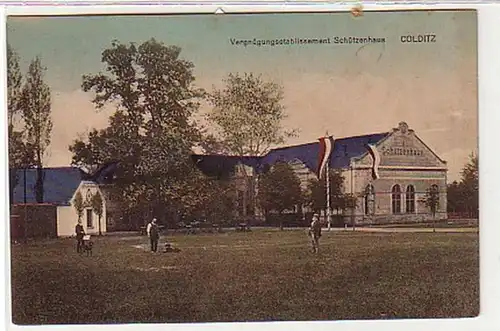 32648 Ak Colditz Etablissement Schützenhaus um 1910