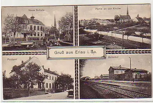32634 Mehrbild Ak Gruß aus Erlau in Sachsen um 1910