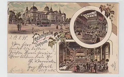 32629 Ak Lithographie Salutation de Fredenbaum Dortmund 1898