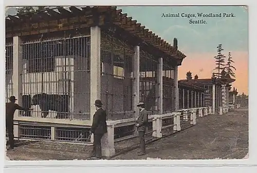 32615 Ak Seattle Animal Cages Woodland Park 1913