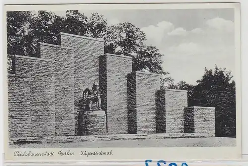 32598 Ak Reichsbauernstadt Goslar Jägerden Monument vers 1940