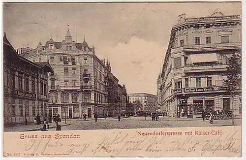 32577 Ak Gruß aus Spandau Neuendorferstrasse 1903