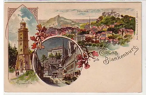 32560 Ak Lithographie Salutation de Blankenburg vers 1900