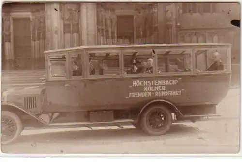 32526 Photo Ak Cologne Autobus " Tour des étrangers " 1922