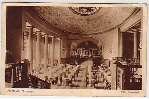 32521 Ak Stadthalle Hambourg grande salle de dôme 1926
