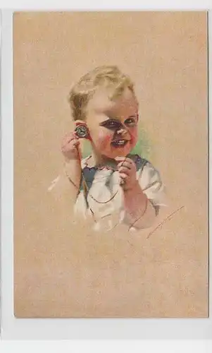 32520 Ak petit garçon avec montre de poche vers 1910