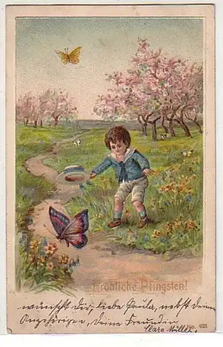 32512 Pentecôte Prange Ak Jeune chasse les papillons 1905