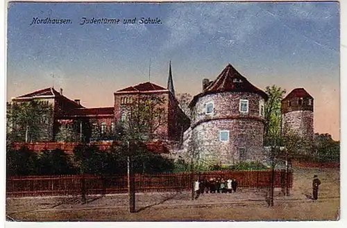 32503 Ak Nordhausen Judentürme und Schule 1919