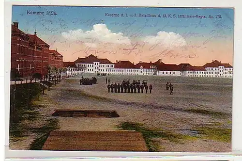 32487 Ak Kamenz Kaserne Infanterie Regts.178 um 1920