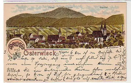 32464 Ak Lithographie Gruss aus Osterwieck am Harz 1900