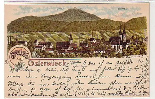 32464 Ak Lithographie Gruss de Pâqueswieck à la résine 1900