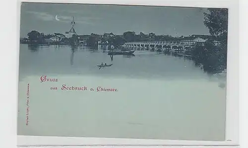 32445 Ak Gruss de Seebruck am Chiemsee vers 1900