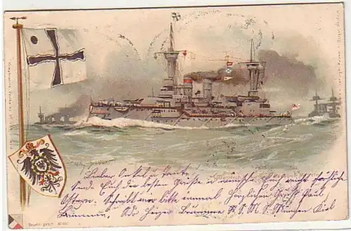 32315 Ak Bateau de bataille Kurfürst Friedrich Wilhelm 1906