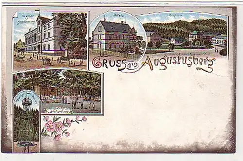 32383 Ak Lithographie Gruss aus Augustusberg um 1900