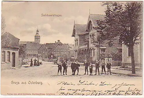 32347 Ak Gruß aus Osterburg Seehäuserstrasse 1901