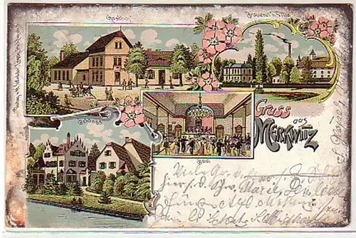 32339 Ak Lithografie Gruss aus Merkwitz 1906
