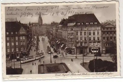 32337 Ak Hannover Blick in die Bahnhofstraße 1928