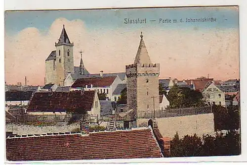 32334 Ak Stassfurt Partie mit der Johanniskirche 1926