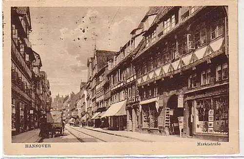 32326 Ak Hannover Marktstraße avec magasins 1924