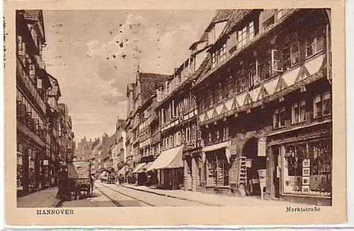 32326 Ak Hannover Marktstraße mit Geschäften 1924