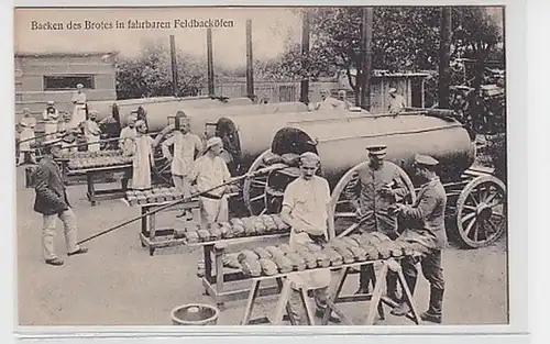 32307 Ak Militär Brotbacken fahrbare Feldbacköfen 1918