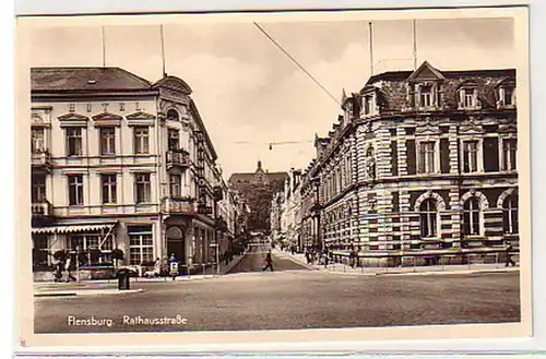 32245 Ak Flensburg Rathausstraße um 1940