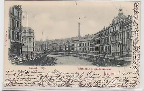 32240 Ak Barmen Reichsbank et Chambre de commerce 1900