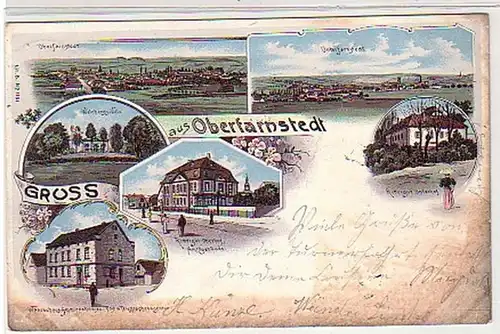32234 Ak Lithografie Gruss aus Oberfarnstedt 1899