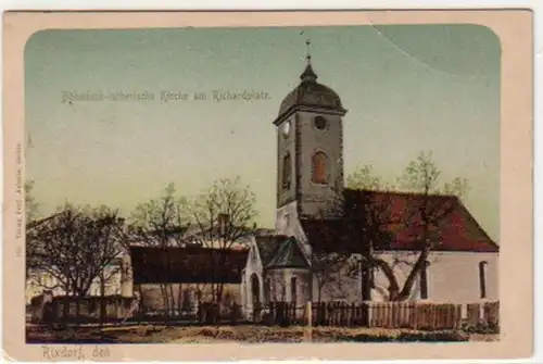 32216 Ak Rixdorf böhmisch lutherische Kirche um 1910