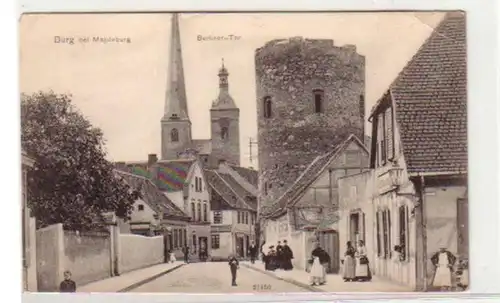 32174 Ak Burg près de Magdeburg Berliner Tor vers 1910