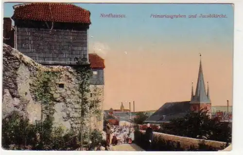 32154 Ak Nordhausen Primariusgarben & Jacobikirche 1913