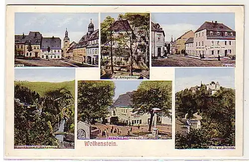 32133 Mehrbild-Ak Wolkenstein Hotel usw. um 1910