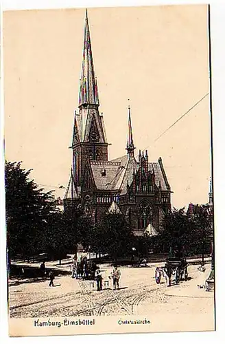 32125 Ak Hambourg Elmsbüttel Christuskirche vers 1920
