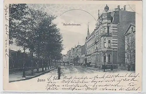 32094 Ak Bonn Bahnhofstraße Straßenbahn 1904