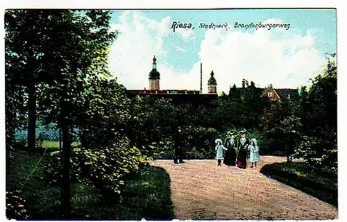32084 Ak Riesa Stadtpark Brandenburgerweg 1911