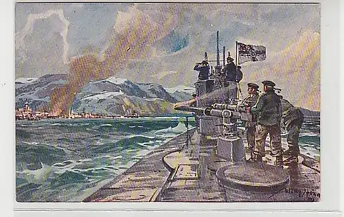 32068 Ak Deutsches U Boot im Eismeer um 1917