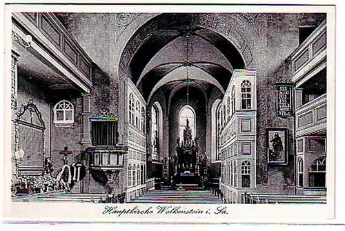 32035 Ak Hauptkirche Wolkenstein in Sachsen um 1940