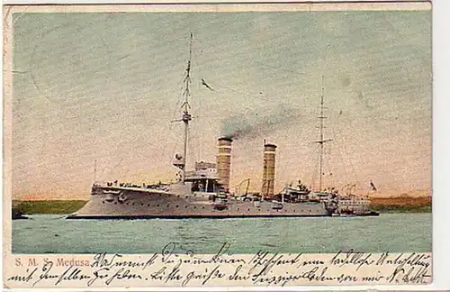 32034 Ak navire de guerre allemand S.M.S. "Medusa" 1906