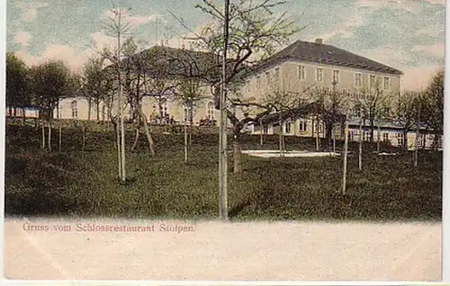 32003 Ak Gruss vom Schlossrestaurant Stolpen 1905