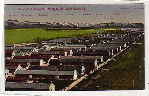 31978 Ak Truppenübungsplatz Lager Lechfeld um 1910